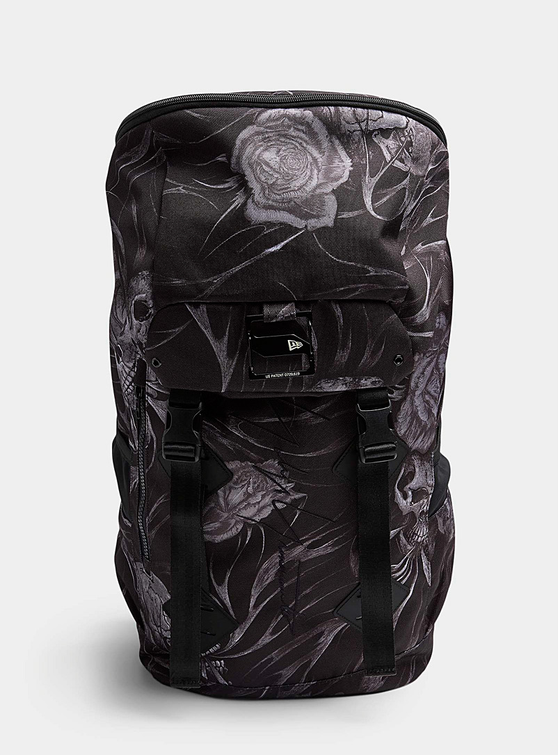 Yohji Yamamoto Black Floral fabric backpack for men