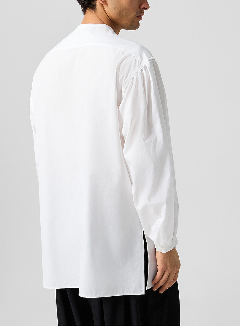 Puff-sleeve poplin tunic | Yohji Yamamoto | Shop Men's Designer
