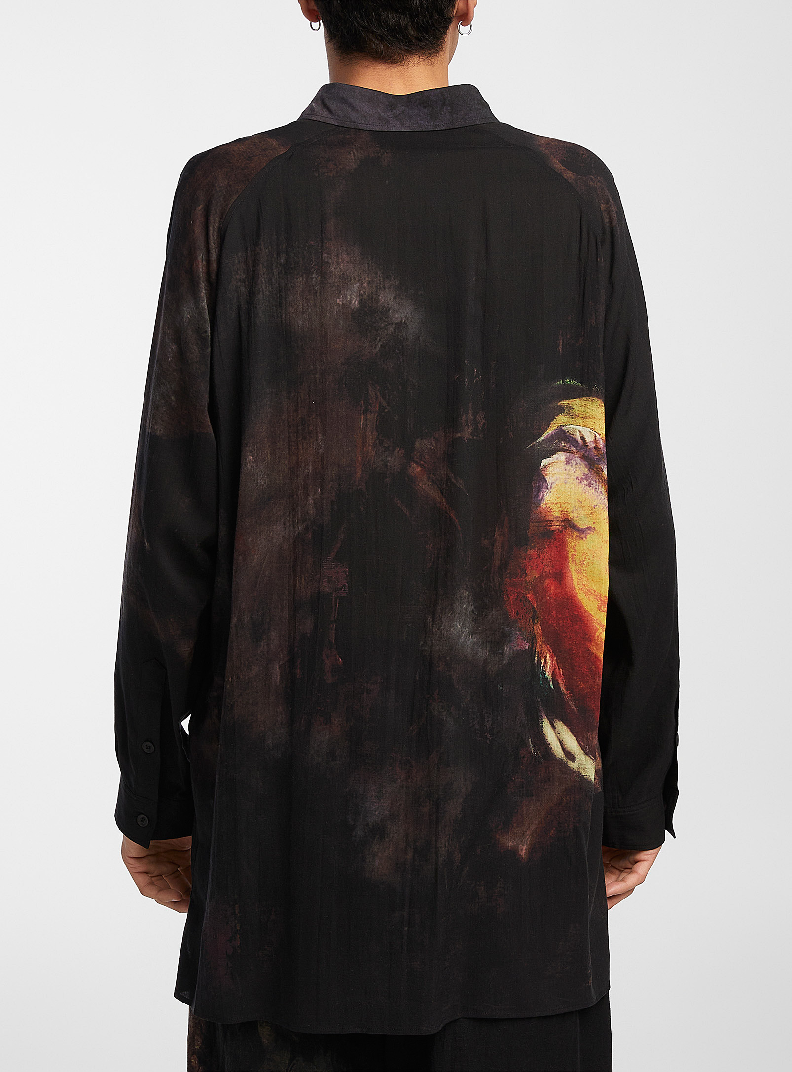 Yohji Yamamoto - La longue chemise imprimé Martyrdom