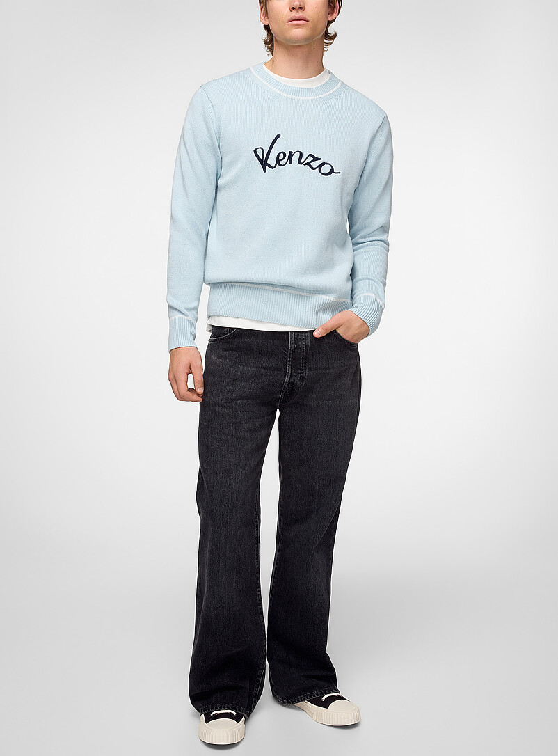 Varsity embroidered logo sweater | Kenzo | Shop Men's Designer