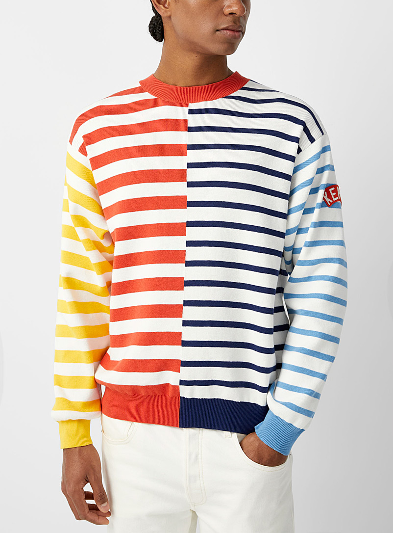 Kenzo Assorted Multiple coloured stripes sweater for men