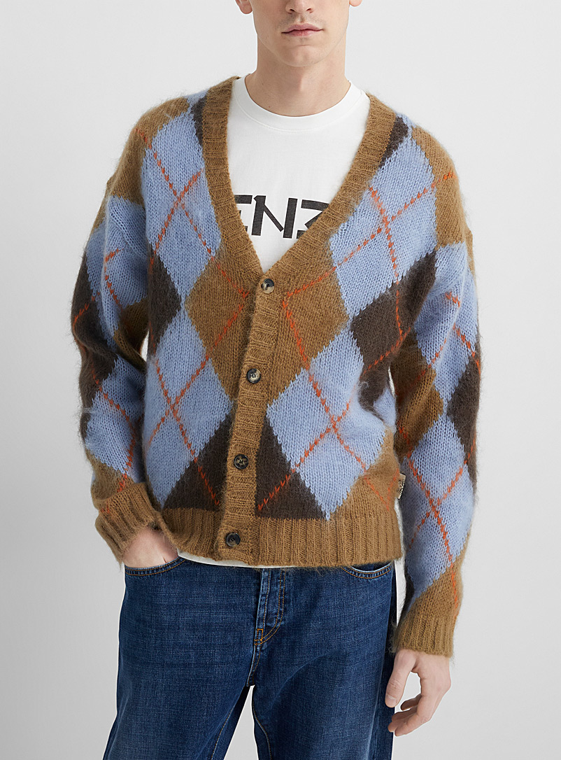 Multi-diamond mohair cardigan | Kenzo 