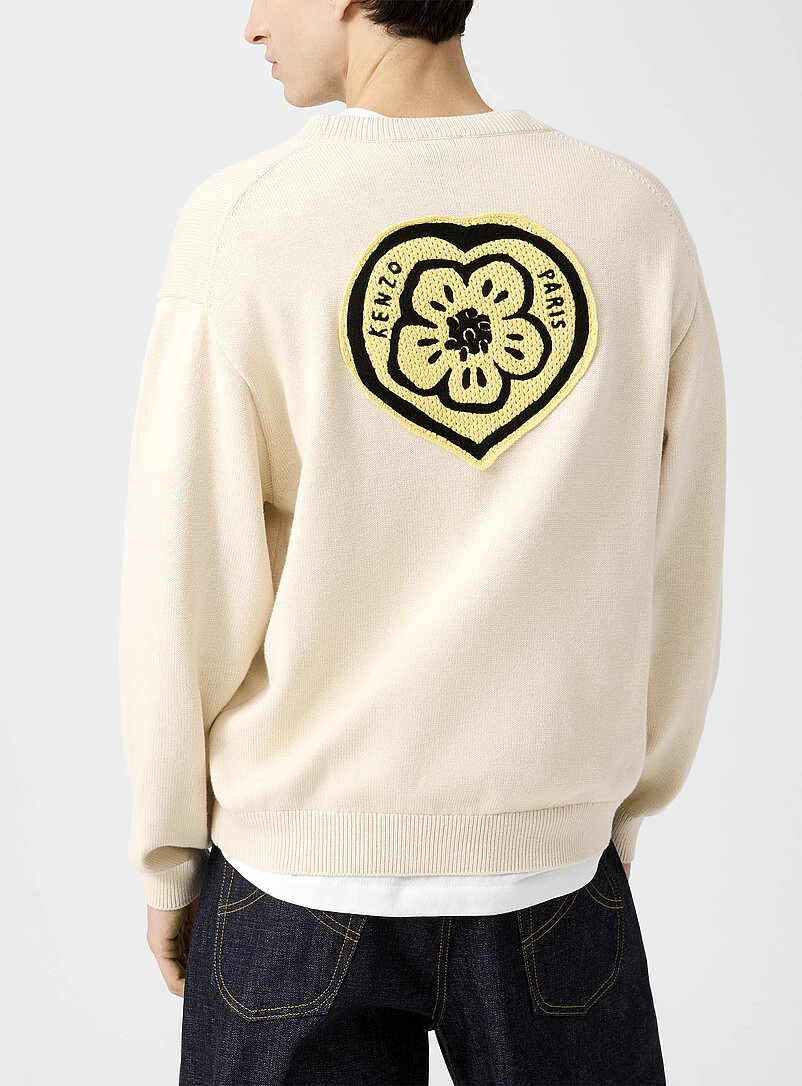 Le cardigan dos crochet Boke Heart | Kenzo | Magasinez les Pulls