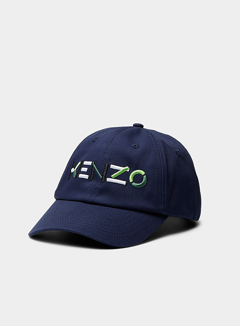 Kenzo: La casquette logos entrecroisés Marine pour homme