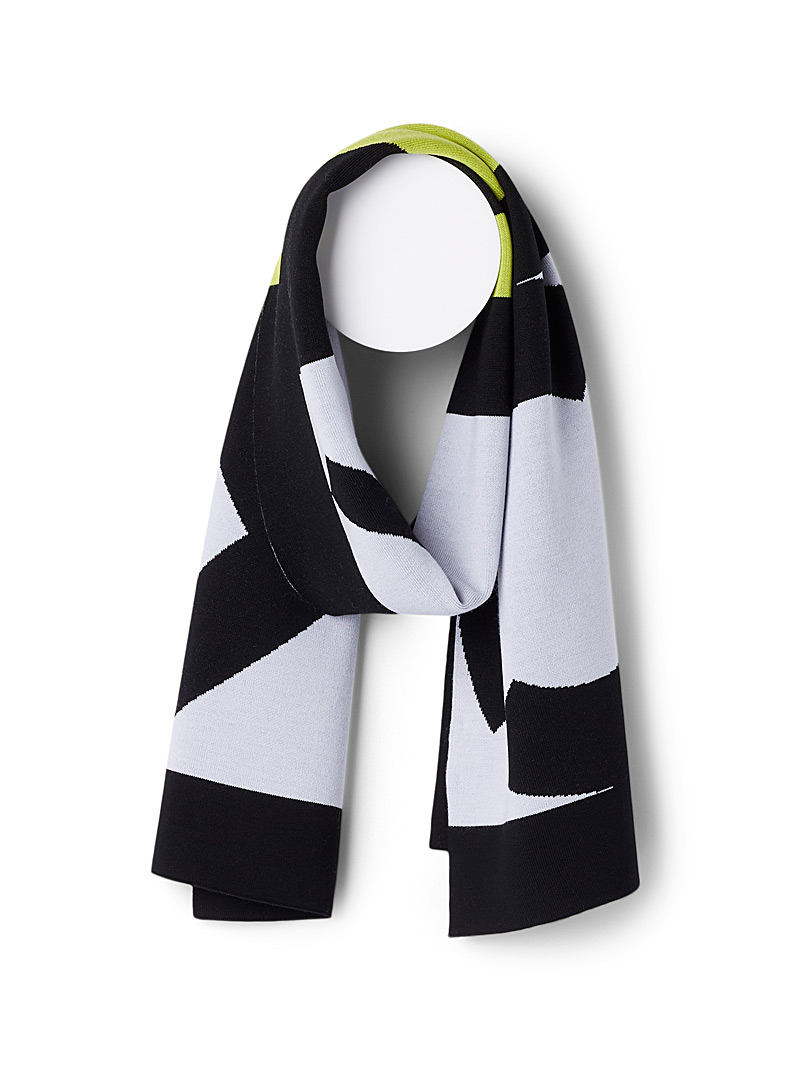 Kenzo White Logo sporty scarf for men