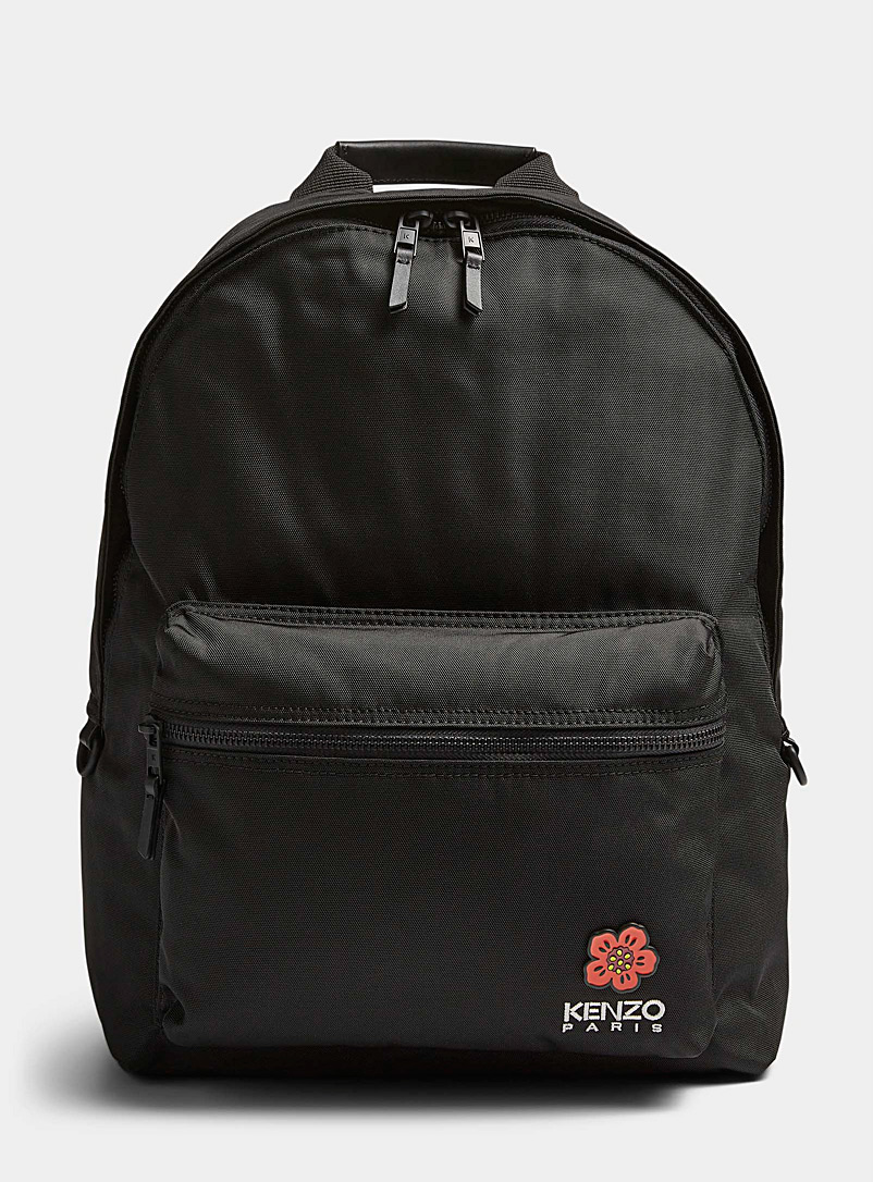 Kenzo Black Boke Flower signature backpack for men