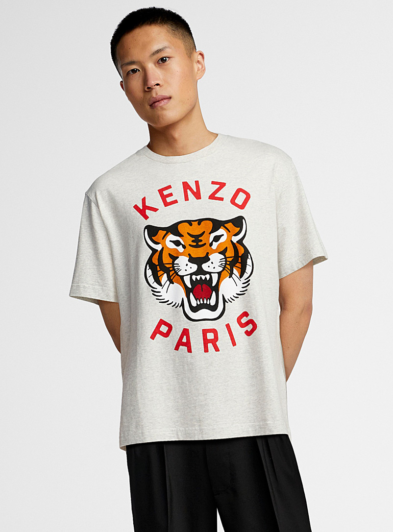 Kenzo: Le t-shirt imprimé Lucky Tiger Gris pour homme