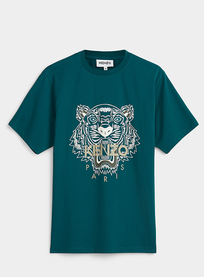 kenzo green tiger t shirt