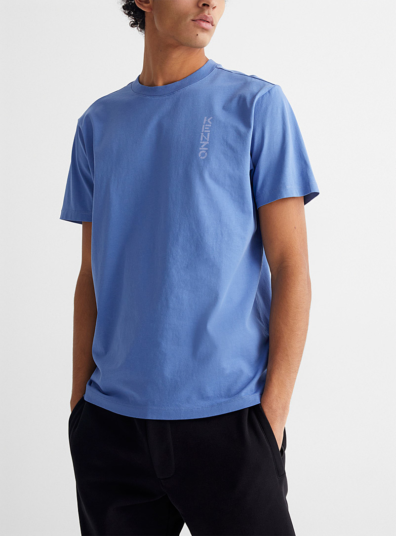 Kenzo: Le t-shirt dos floral abstrait Bleu pour homme