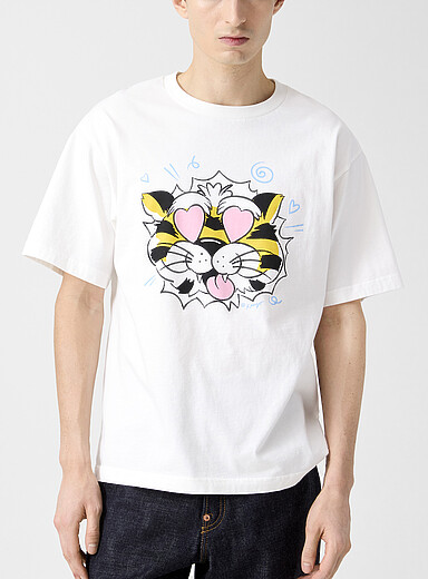 Kenzo Off White Enamoured tiger print T-shirt for men