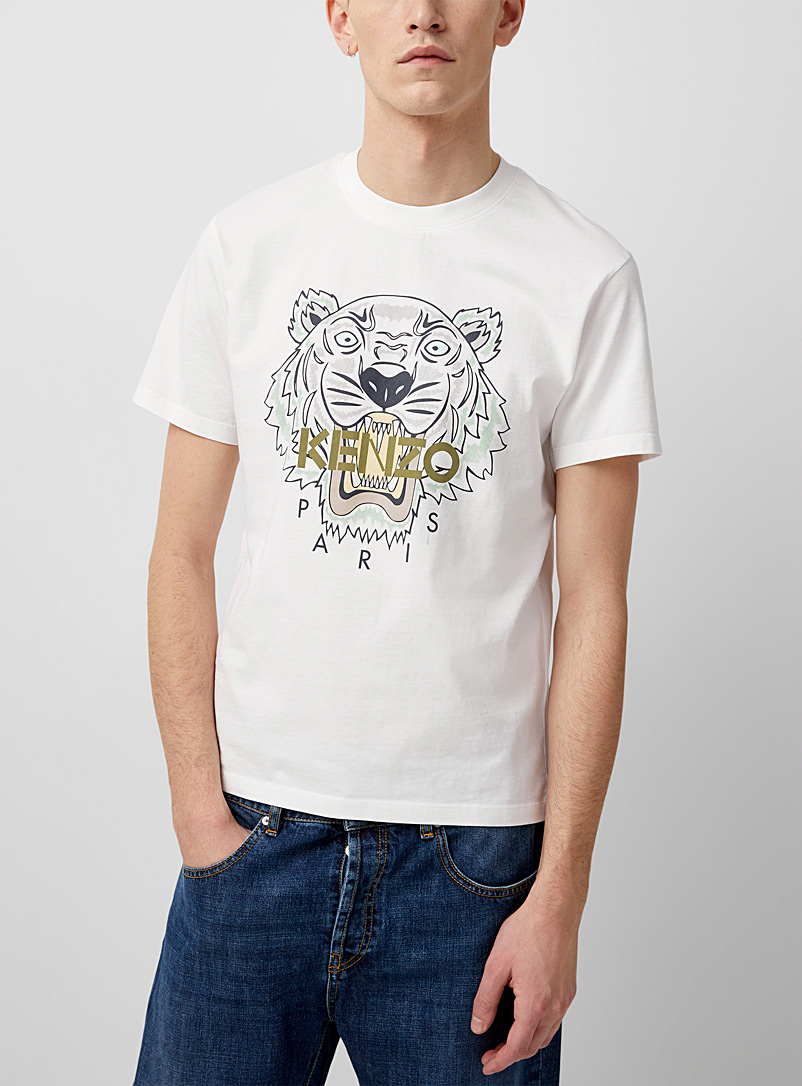Kenzo White Classic tiger T-shirt for men