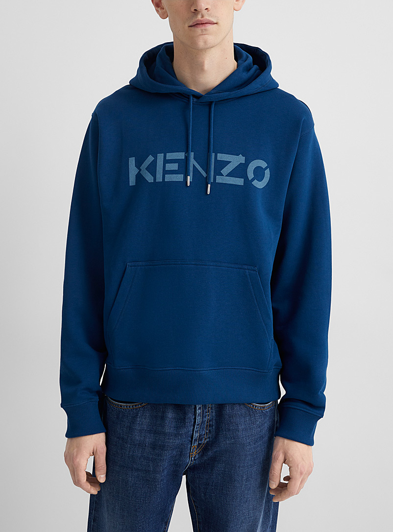Kenzo: Le kangourou signature ton sur ton Bleu pour homme