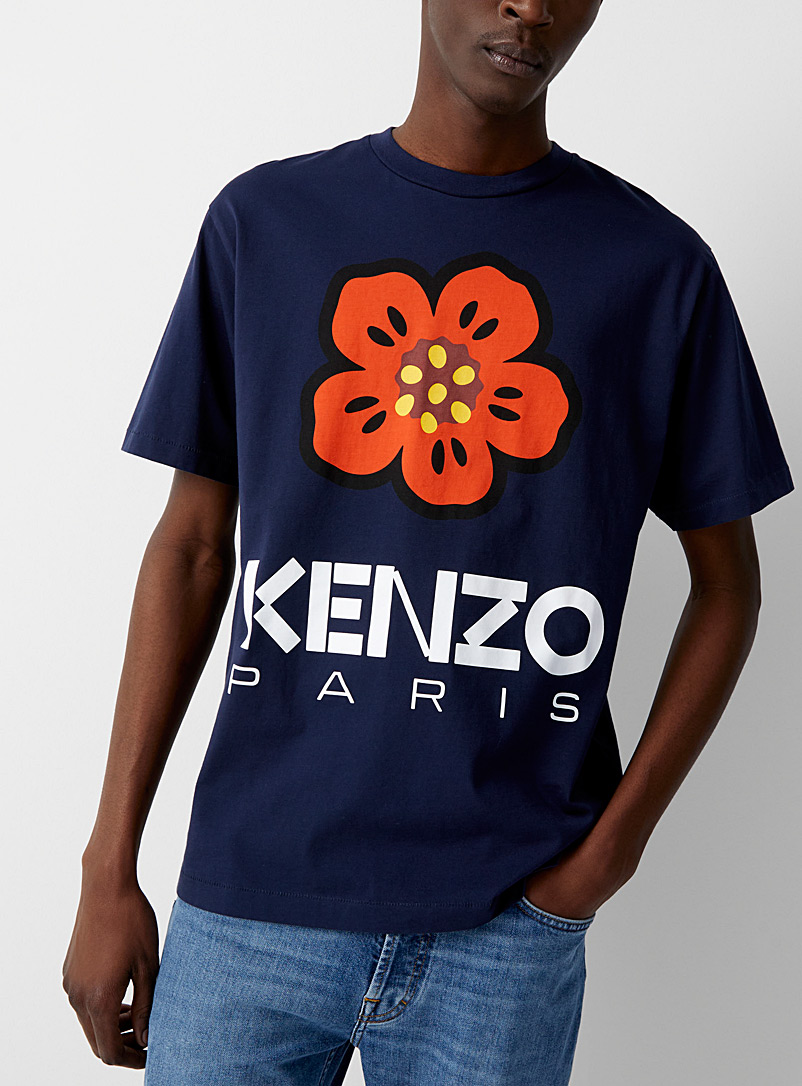 Kenzo: Le t-shirt Boke Flower Marine pour homme