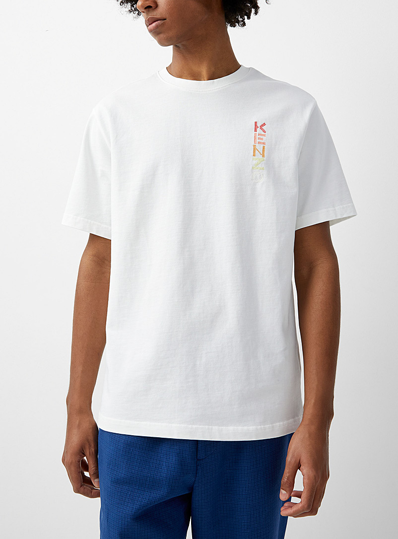 Kenzo White Repeated logo T-shirt for men