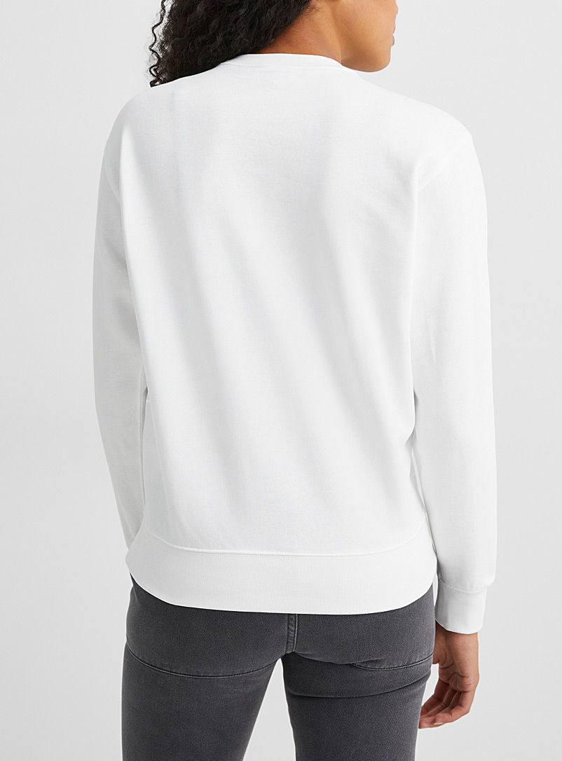 Kenzo White Embroidered tiger sweatshirt for women