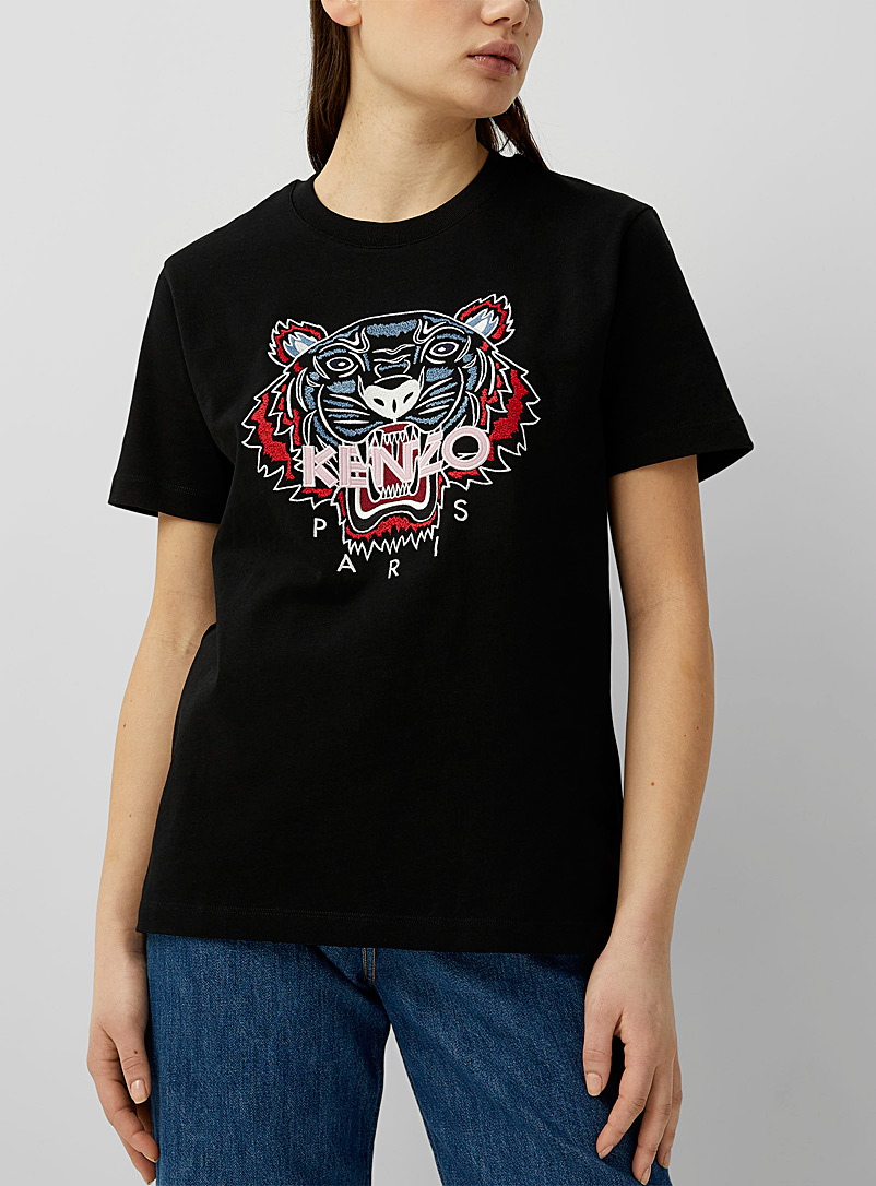 Kenzo Black Classic tiger T-shirt for women