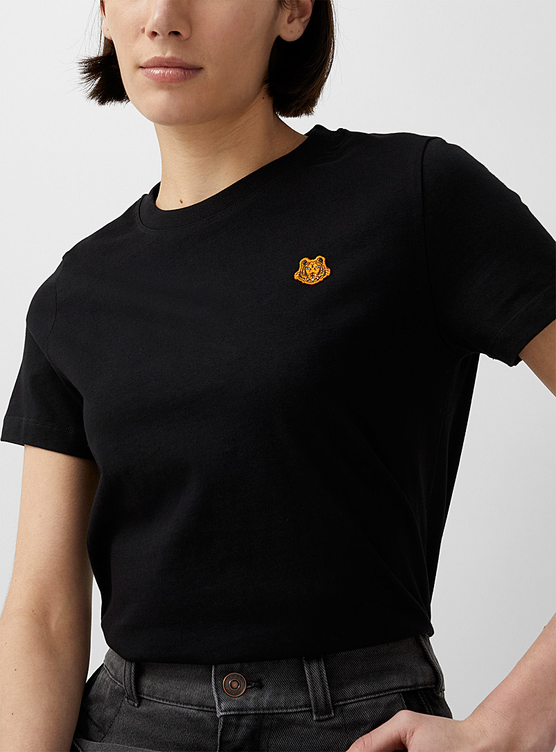 Kenzo Black Tiger emblem T-shirt for women
