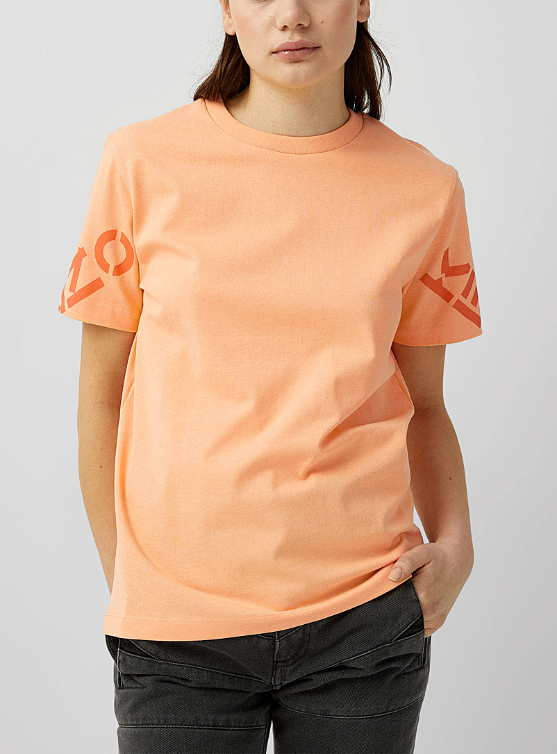 Kenzo Light Orange Logo sleeves T-shirt for women