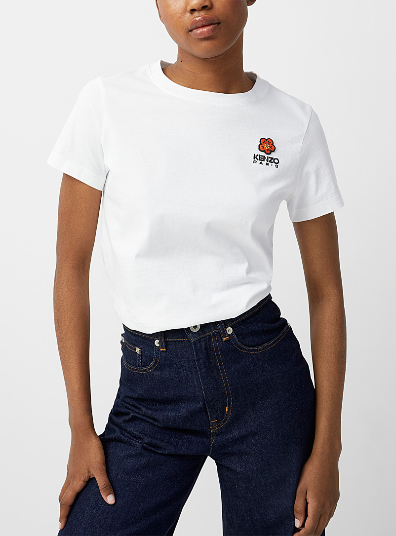 Kenzo: Le t-shirt Boke Flower Blanc pour femme