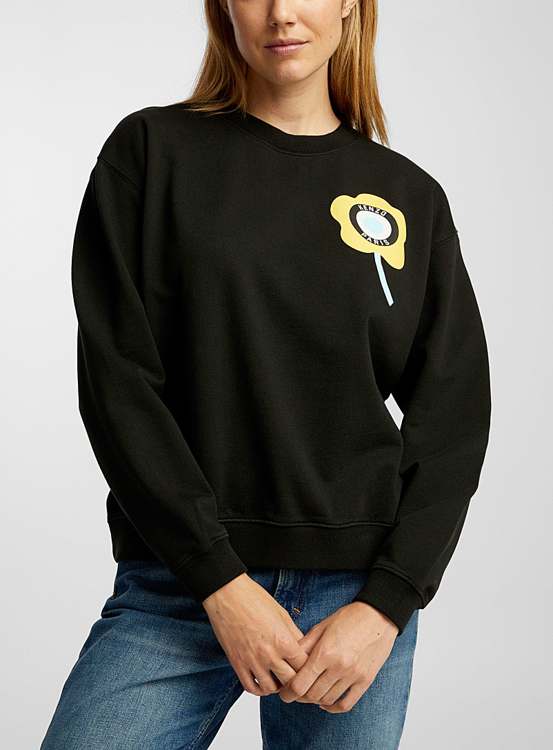 Kenzo Black Target logo sweatshirt for women