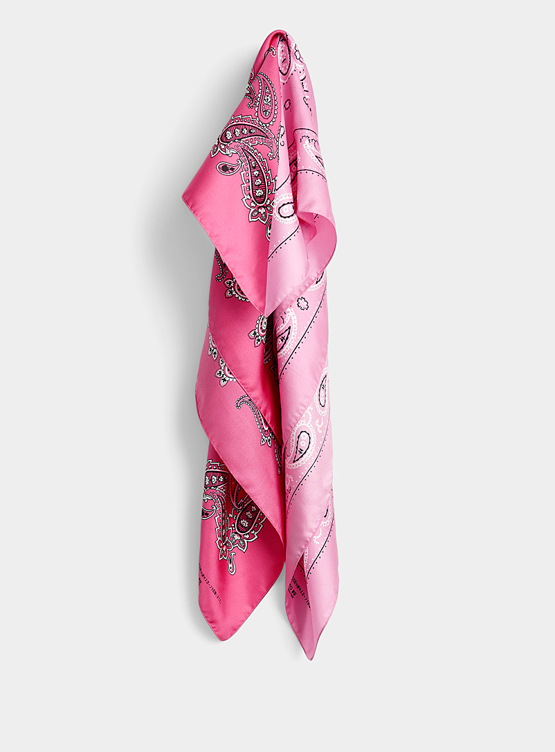 Kenzo Pink Paisley silk bandana for women