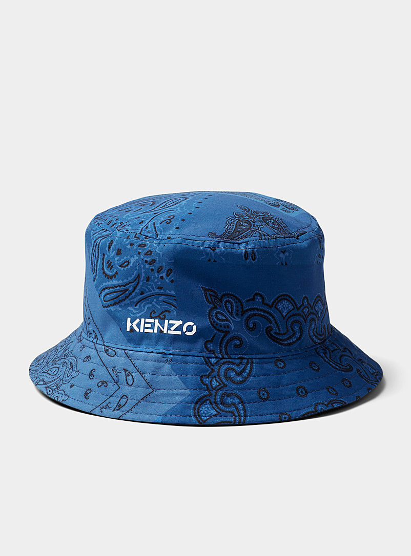 Kenzo Blue Reversible bandana bucket hat for women