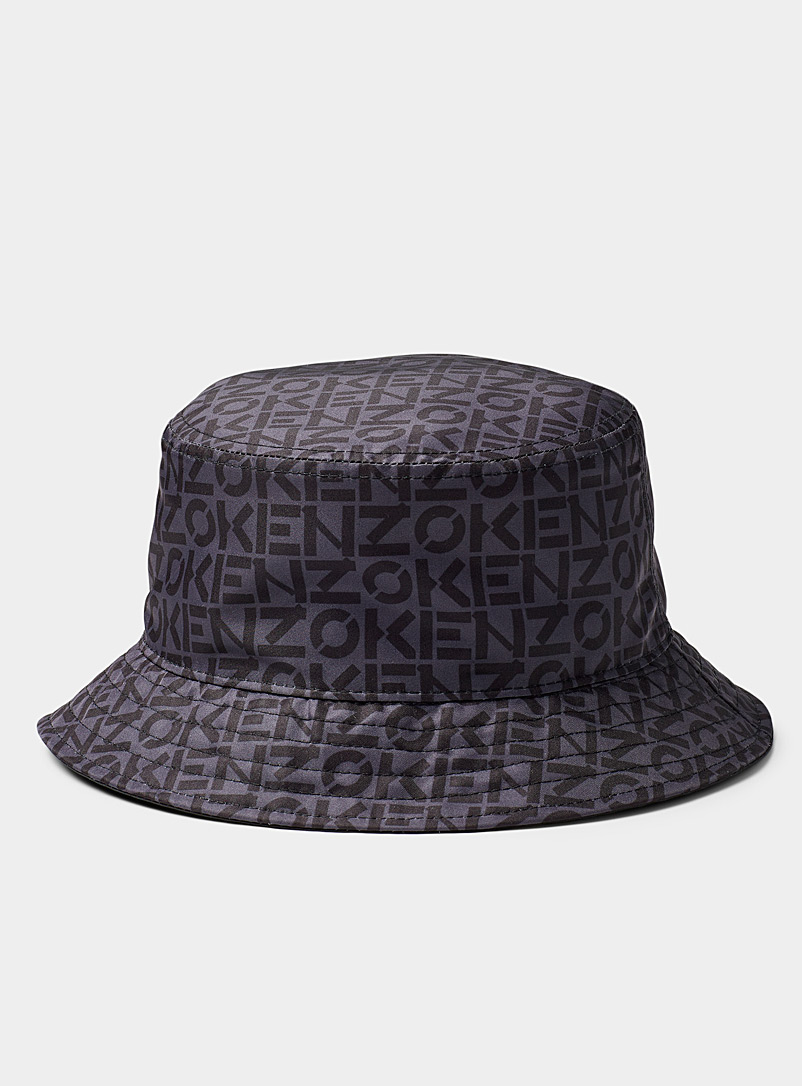 Kenzo Charcoal Reversible monogram bucket hat for women