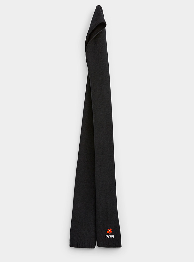 Kenzo: Le foulard noir Boke Flower Noir pour femme