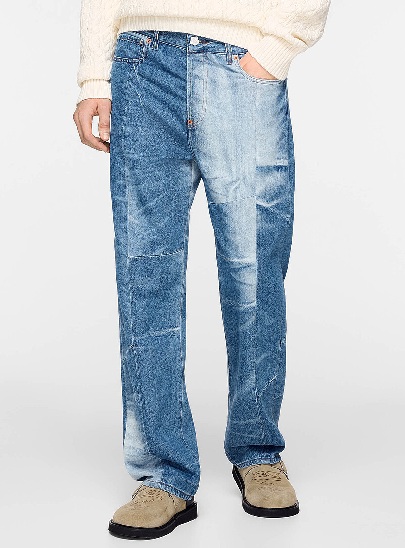 Patchwork straight-leg jean product image 2