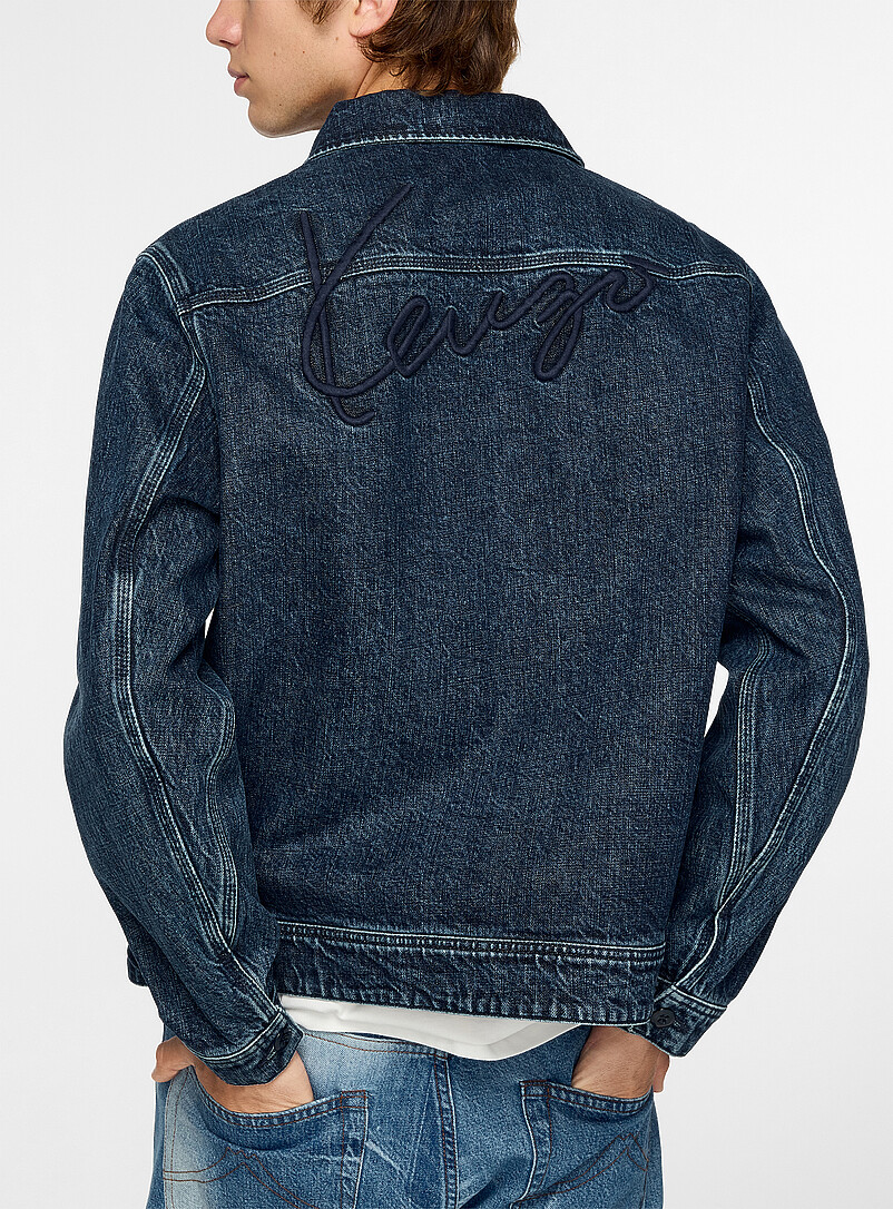 Washed indigo embroidered utilitarian jacket product image 3