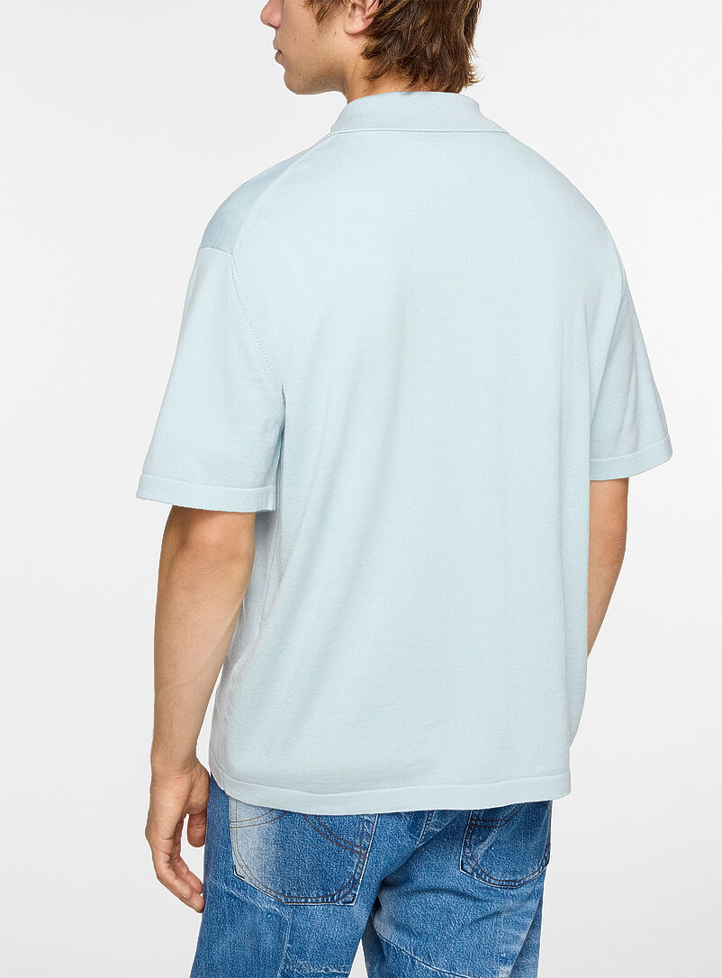 Cursive signature wool polo shirt product image 3