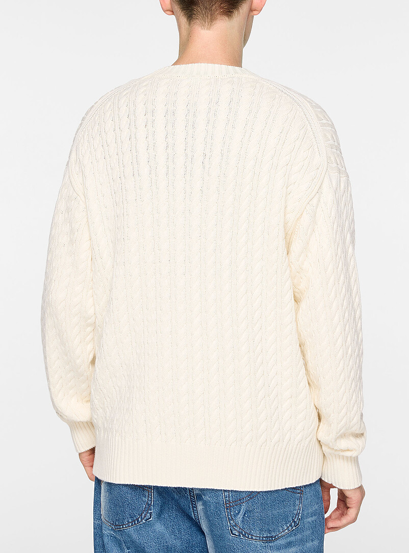Embroidered logo cable-knit sweater product image 3