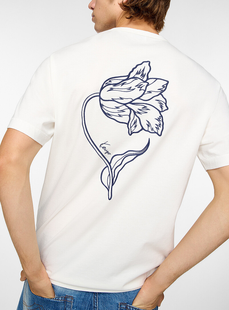 Tulip embroidered T-shirt product image (primary)