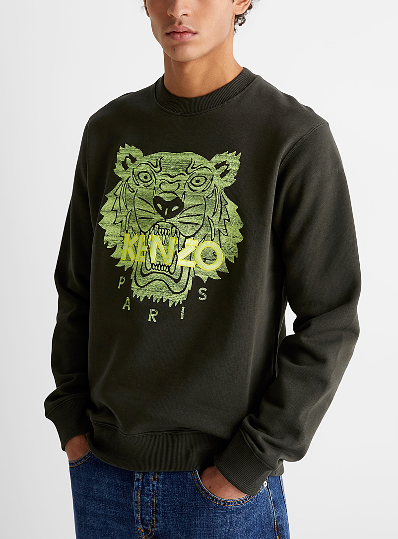 Neon tiger embroidered sweatshirt 