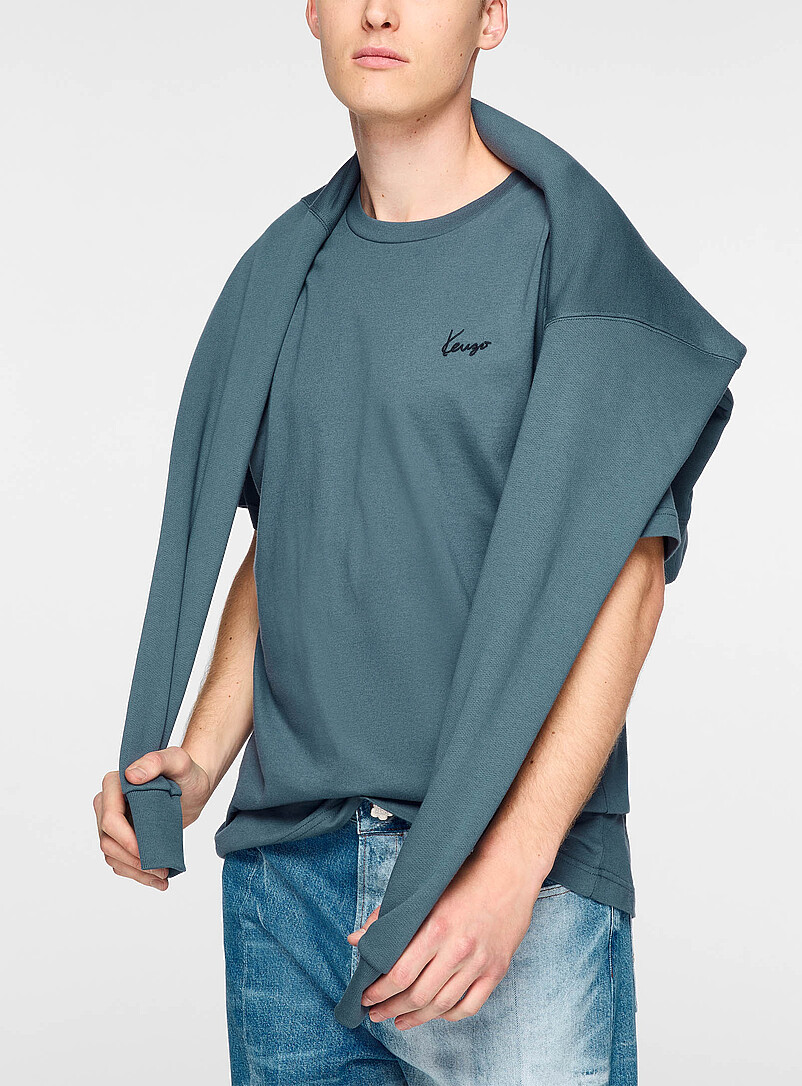 Embroidered script logo T-shirt product image (primary)