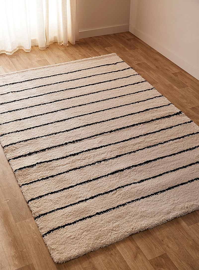 Simons Maison Black and White Thin contrasting shag rug See available sizes