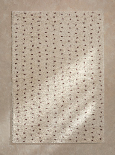 Simons Maison: Le tapis shag pois enlign&eacute;s Voir nos formats offerts Vieux rose