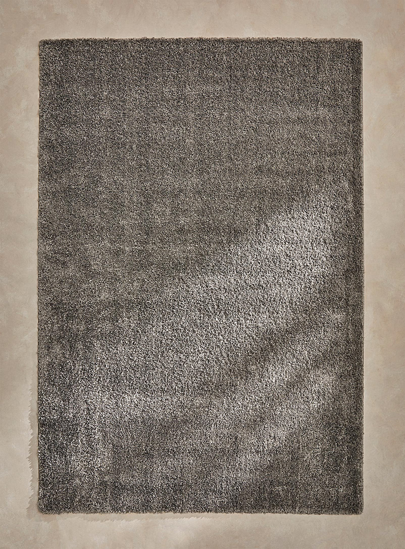 Simons Maison Grey Shiny plain shag rug See available sizes