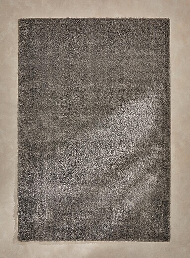 Simons Maison: Le tapis shag uni lustr&eacute; Voir nos formats offerts Gris