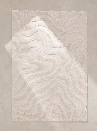 Textured Tufted Rug Textured waves tufted rug See available sizes | Simons Maison | | Simons