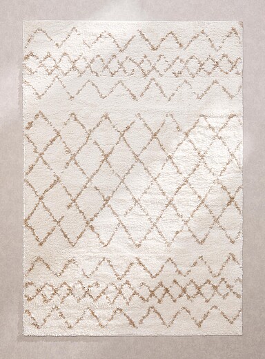 Simons Maison Ivory/Cream Beige Broken lines tufted rug See available sizes