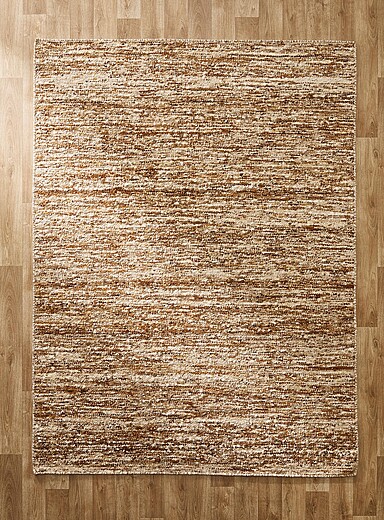 Le tapis artisanal laine nou&eacute;e torsad&eacute;e Terre Voir nos formats offerts