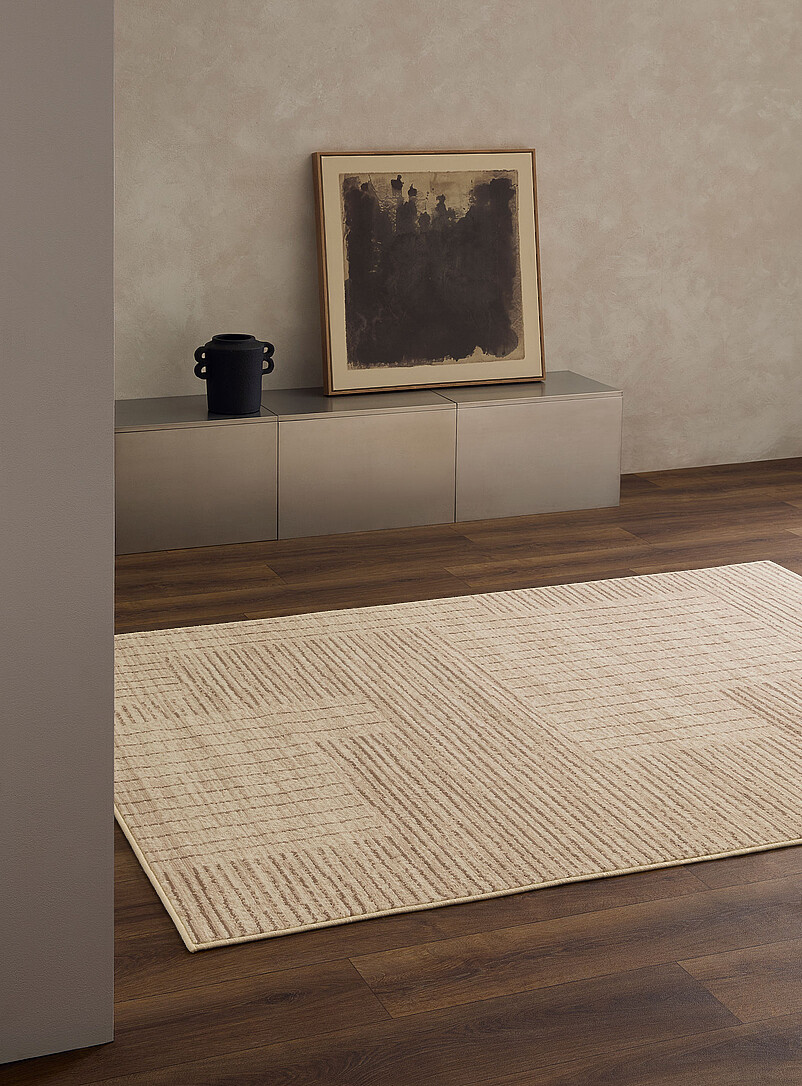 Geometric stripe blocks rug See available sizes | Simons Maison