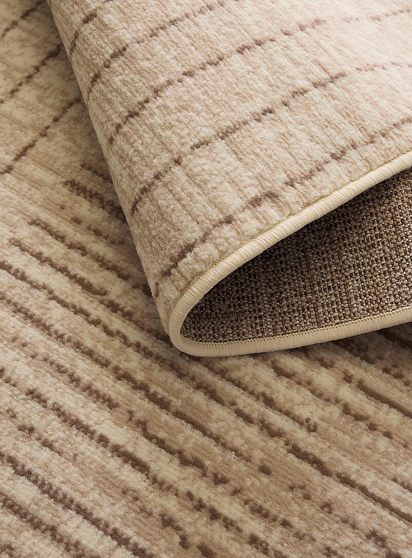 Simons Maison: Le tapis blocs rayures g&eacute;om&eacute;triques Voir nos formats offerts Beige - Gr&egrave;ge