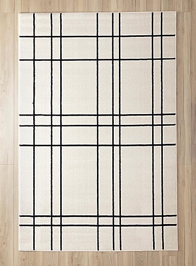 Simons Maison: Le tapis carreaux modernes Voir nos formats offerts Blanc cass&eacute;