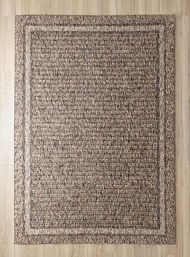 Simons Maison Brown Contrasting border taupe rug See available sizes