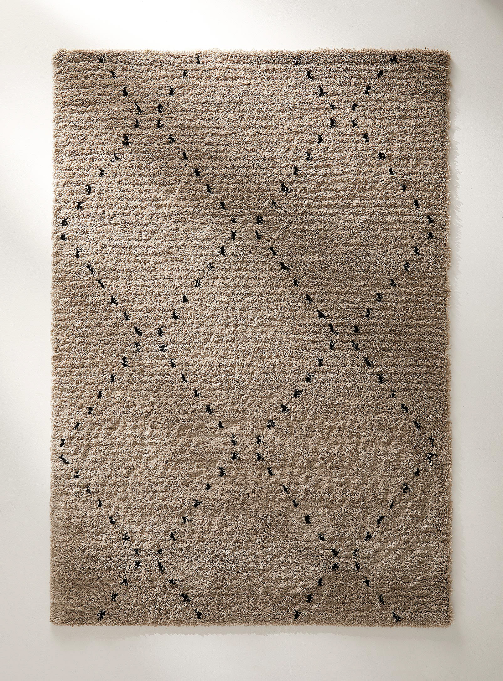 Simons Maison Dotted Grid Shag Rug See Available Sizes In Cream Beige