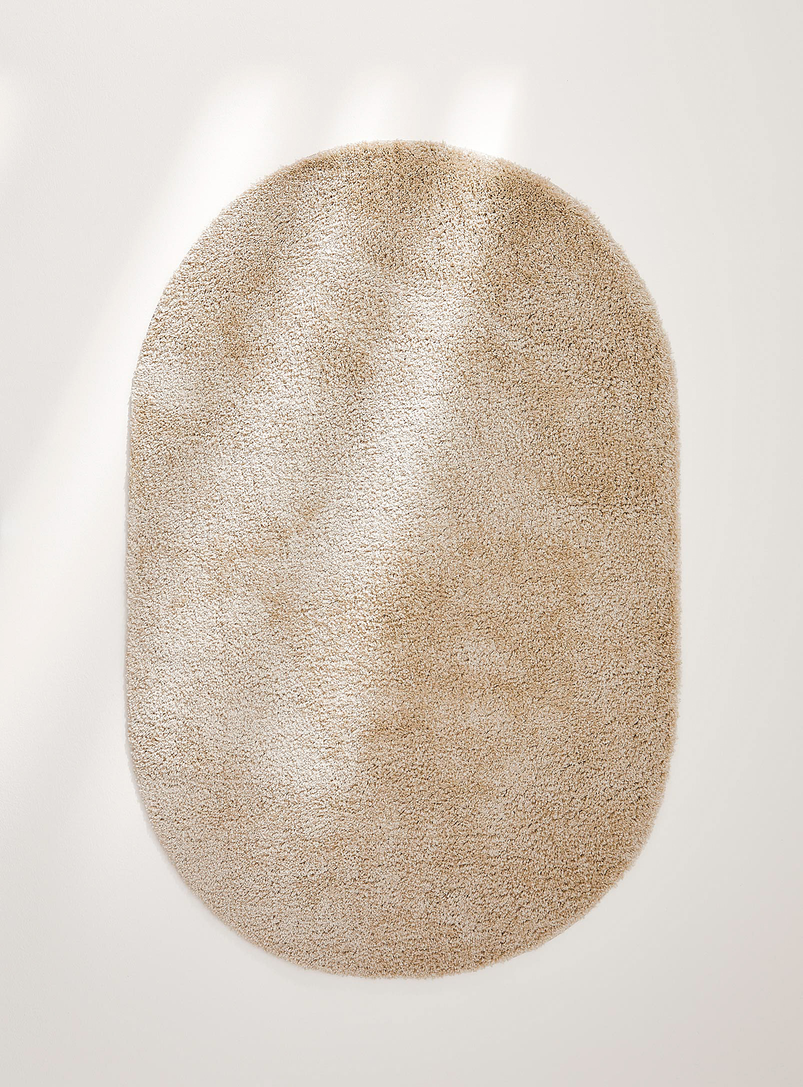 Simons Maison Nature's Essence Oval Shag Rug 120 X 180 Cm In Cream Beige