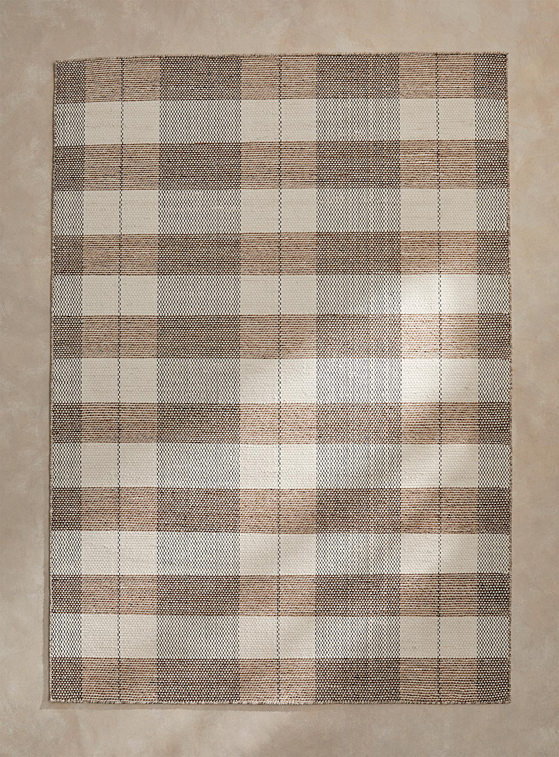 Neutral check rug See available sizes product image (primary)