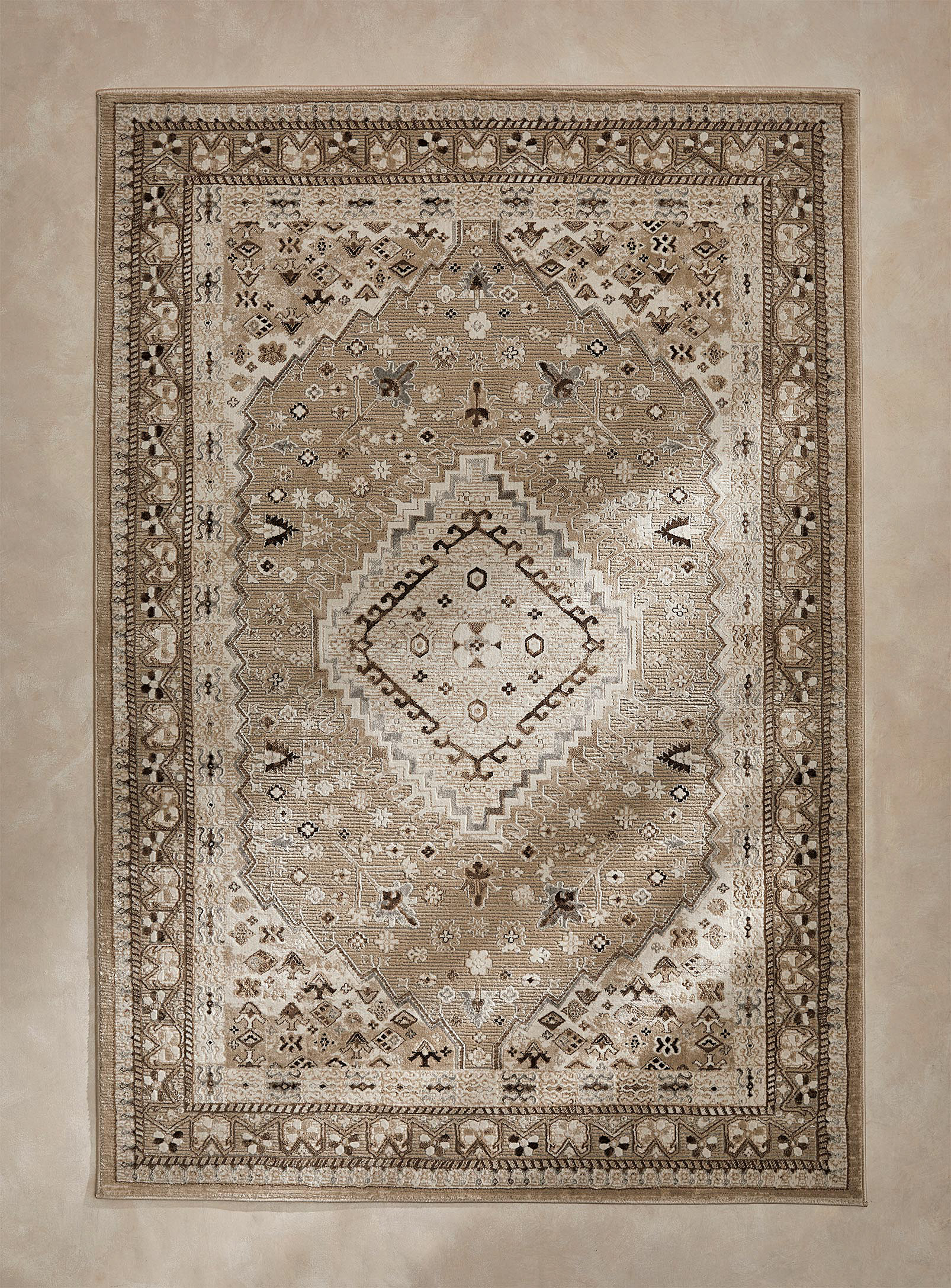 Simons Maison - Beige medallions rug See available sizes